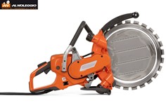 Troncatrice elettrica taglio 32.5cm dettaglio impugnatura 