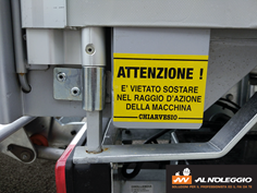 Furgone sponda warning 