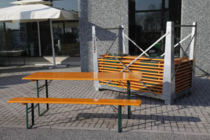 climatizzazione eventi panche tavoli Set birreria panche e tavoli