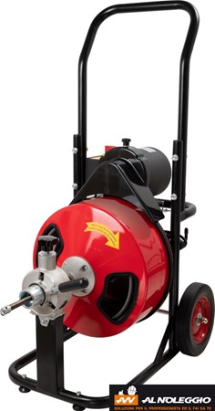 Stasatrice disostruente: pulizia rapida e efficiente per tubi da Ø32 a Ø100mm. Potente motore, molla da 12,7mm, velocità tamburo 300rpm. 