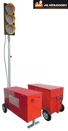 Carrello semaforico modello ELITE con vano porta-batteria 