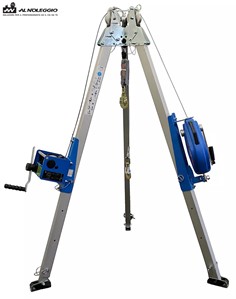 Treppiedi per sollevamento di materiali con piedini telescopici regolabili e piastra girevole 