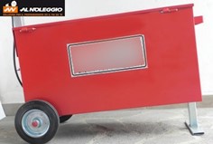 Vano porta-batteria per semaforo mobile da cantiere 