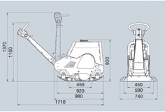 Piastra vibrante con forza centrifuga da 50 kN 