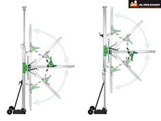Supporto colonna telescopica per forature in pavimenti 