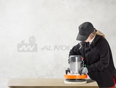 Sistema antivibrante su levigatrice roto-orbitale per lavori continuativi 