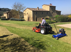 Arieggiatura prato con molle 