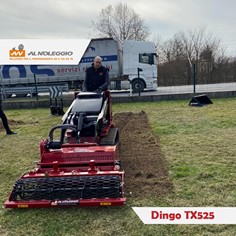 Miniskid cingolato con interrasassi 