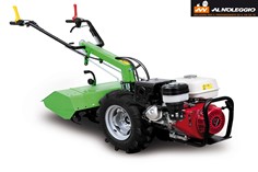 Motocoltivatore Terreno con Erpice Rotante Benzina 7,3-9,9 Kw, Cambio 7 Velocità, Presa di Forza Indipendente, Frizione Multipla 