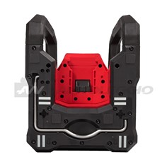 Luce LED da cantiere con funzionamento ibrido a batteria e corrente 