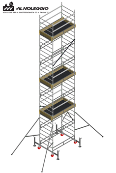 Trabattello Saturno - Dimensione del piano: 2,00 x 1,20 m 