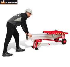Elevatore industriale con altezza di sollevamento massima di 2,90 metri, altezza riposta 1,75 metri, per sollevamento carichi pesanti 