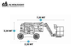 Piattaforma articolata per lavori in quota 