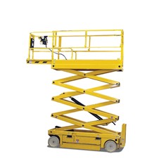 Piattaforma semovente 10 mt a pantografo compatta e maneggevole 