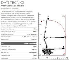 Piattaforma con argano e vericello idraulico 
