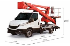 Piattaforma articolata su autocarro 3,5 t compatta 