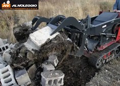Dingo con pinza idraulica per scavare e afferrare materiale difficoltoso, cilindri idraulici 3.000 psi 