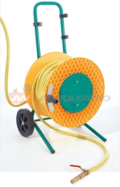 Carrello avvolgitubo Ø 15 mm con telaio stabile e tubo rinforzato 