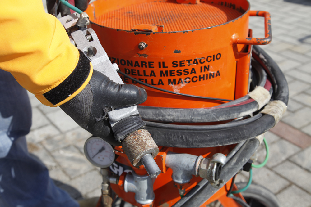 sabbiatrice a ghiaccio secco